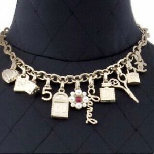 Chanel Carnival Clustered Charm Story Necklace